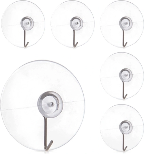 Cârlig cu ventuză 4,5 cm – set 6 buc