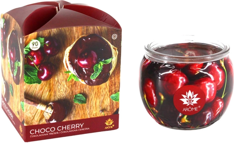 Lumânare parfumată în pahar ciocolată și cireșe 90 g