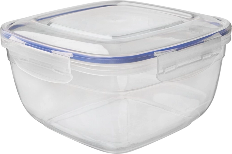 Prim – cutie pătrată din plastic pentru alimente, cu etanșare, 0,275 l