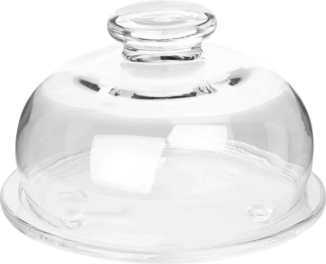 Clopot din sticlă pentru brânză cu platou 22 cm