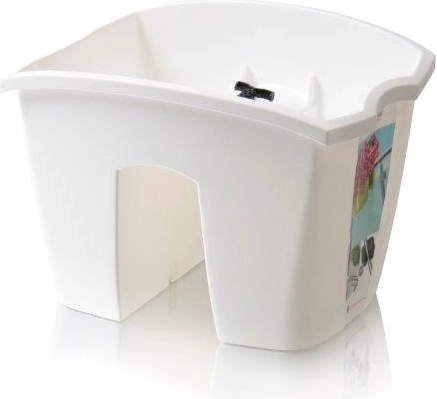 Jardinieră pentru balustradă Crown 24,2 cm – albă