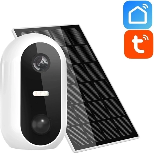 Cameră de securitate Wi‑Fi pe baterie Solight cu panou solar