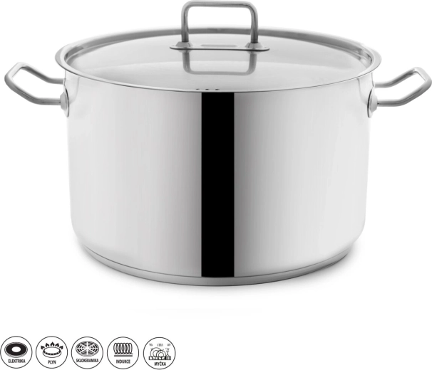 Cratită din inox Stock 21,5 l cu capac