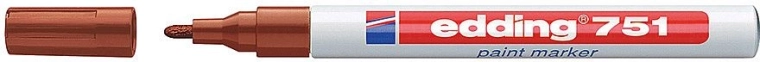 Marker lăcuit edding 751 maro, 1–2 mm