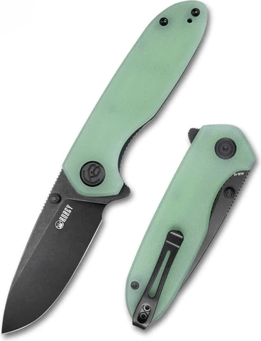 Kubey Belus Jade cuțit de buzunar 7,5 cm G10 cu clemă