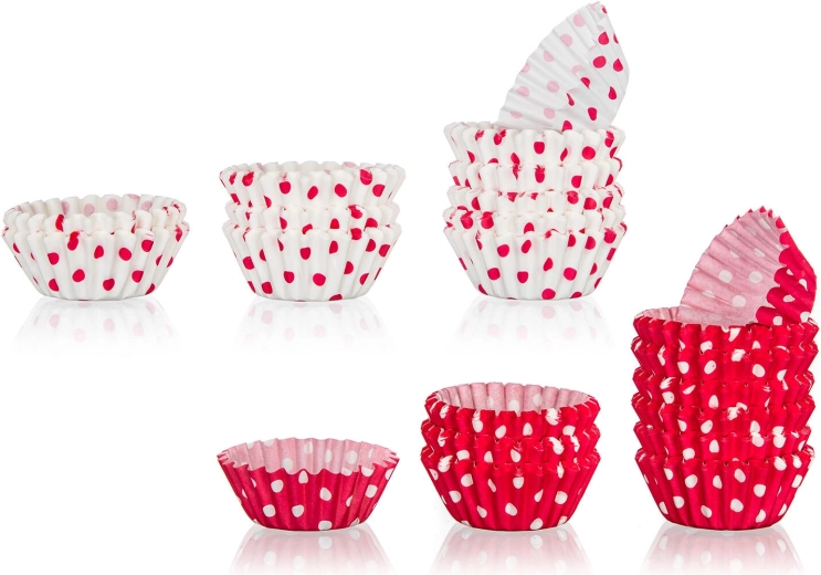 Coșulețe de hârtie pentru cofetărie DOTS mix 3 × 2,1 cm (200 buc)