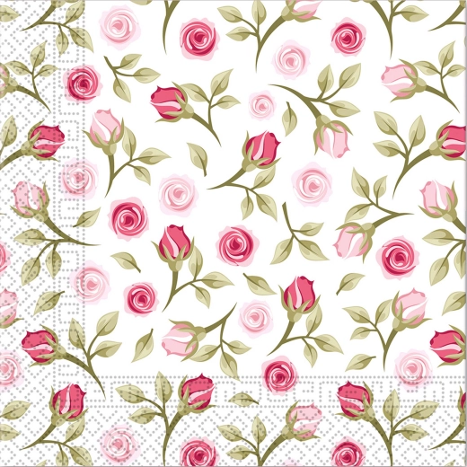 Șervețele 3 straturi Trandafiri romantici 33 × 33 cm