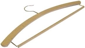 Umeraș vestiar bărbătesc din lemn cu cârlig rotativ, ceruit, mărime L