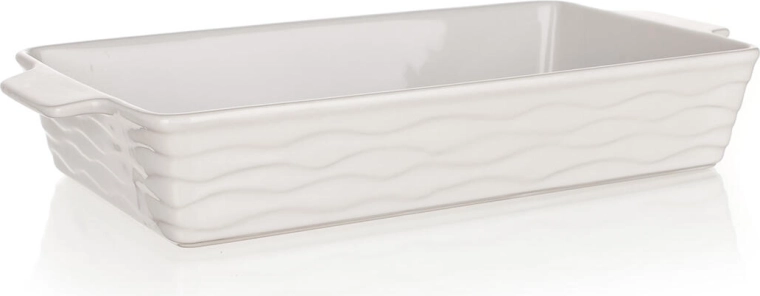 Formă ceramică pentru copt Culinaria, dreptunghiulară 42 × 21 cm, albă
