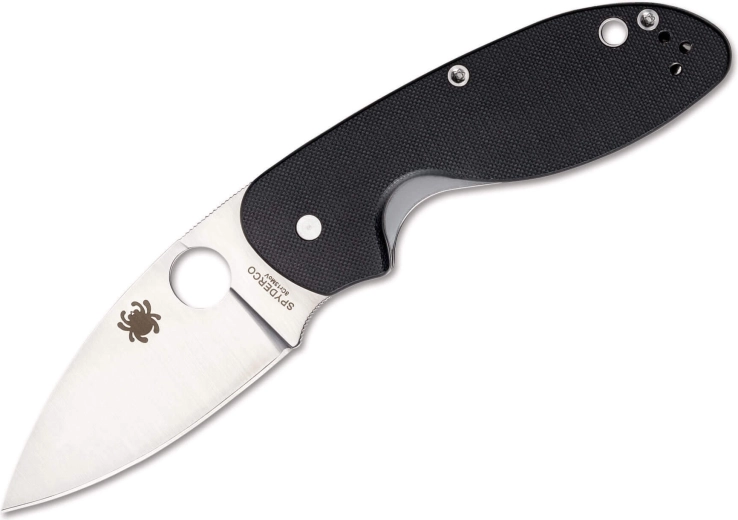 Spyderco Efficient Plain cuțit de buzunar pliabil 7,6 cm, negru, G10