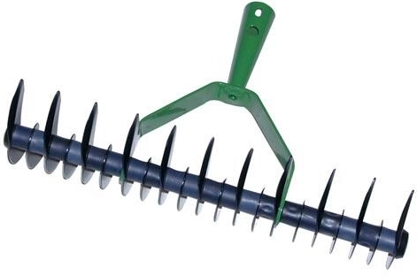 Scarificator dublu pentru gazon 36 × 13 cm fără coadă