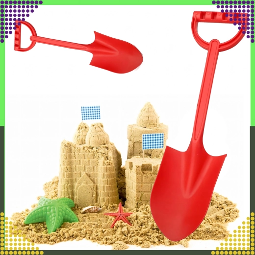 Lopățică pentru nisip XXL 64 cm – lopată de plastic pentru copii cu mâner solid