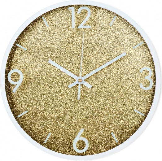 Ceas de perete auriu și alb 29,5 cm