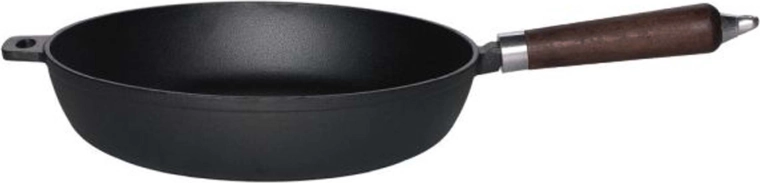 Tigaie din fontă Kitchisimo 28 cm cu mâner din lemn
