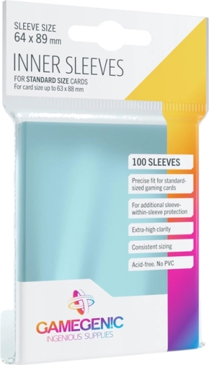 Gamegenic folii interioare transparente pentru cărți standard 63 × 88 mm (100 buc.)