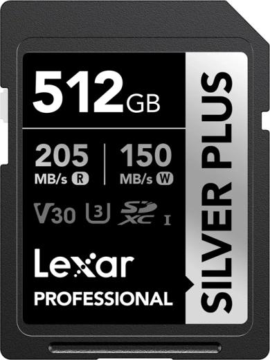 Card de memorie Lexar Professional Silver Plus SDXC 512 GB