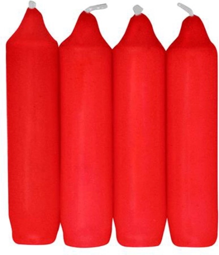 Lumânări de Advent PROVENCE roșii 10 cm (4 buc.)