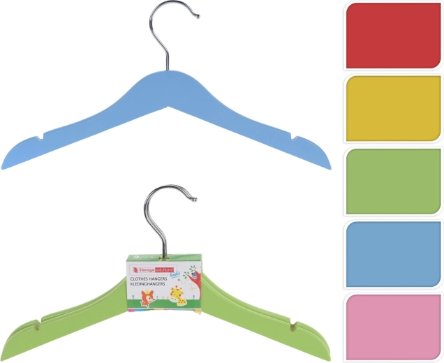 Set de umerașe din lemn pentru copii – 2 buc., colorate