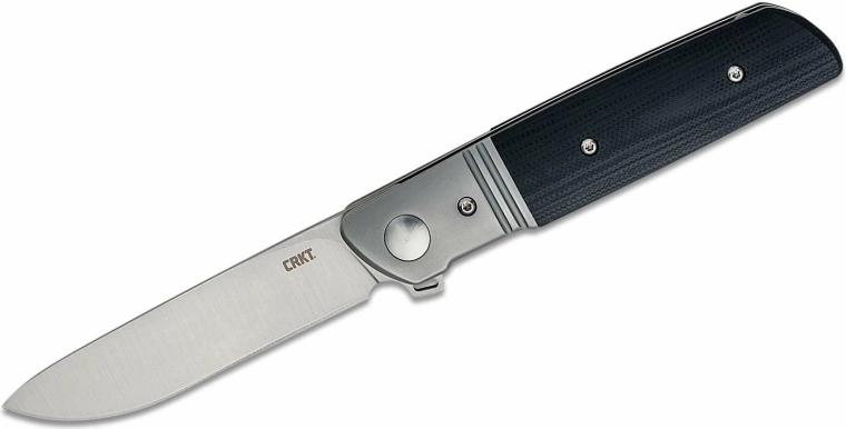 CRKT Bamboozled cuțit de buzunar negru cu deschidere asistată, D2, G10