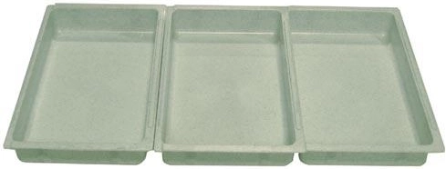 Set de tăvi pentru pane 25 × 15 × 4 cm, plastic, mix de culori (3 buc)
