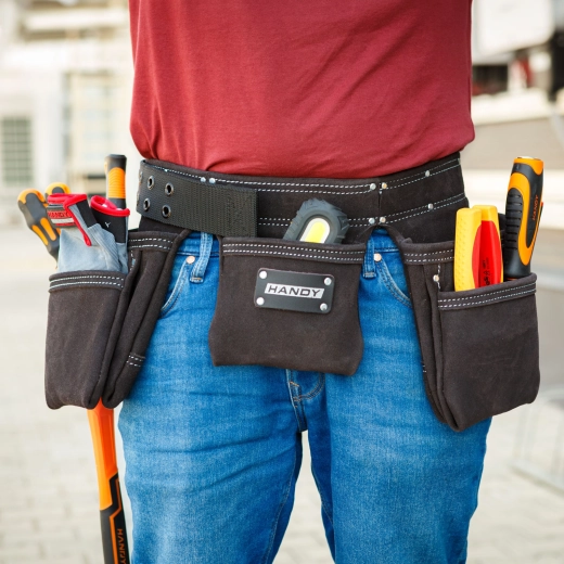 Centură din piele pentru scule Handy cu 7 buzunare
