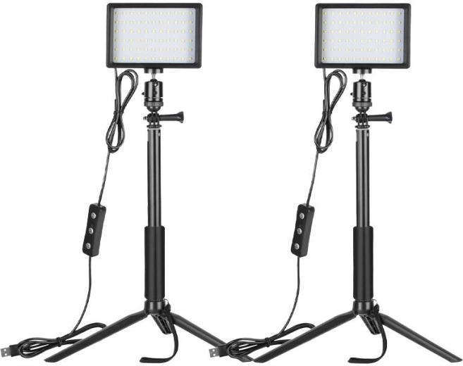 Set studio Neewer două lumini LED cu filtre și trepiede