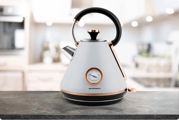 Corp metalic, capac detașabil și filtru anticalcar