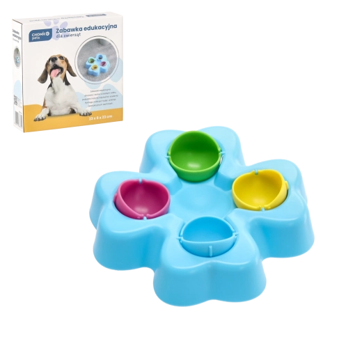 Jucărie interactivă educativă pentru câini și pisici cu compartimente pentru recompense 23 × 23 × 8 cm