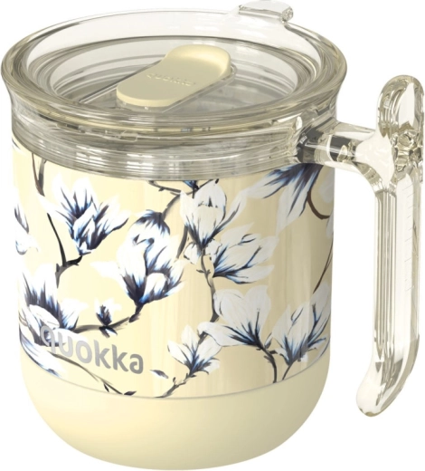 Cană termică Quokka Wave Spring Dawn galbenă 260 ml
