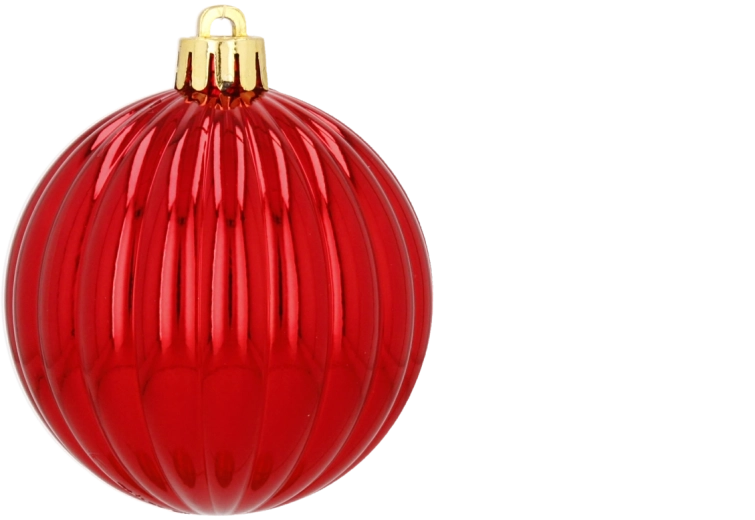 Set de ornamente de Crăciun în tub, 30 de bucăți, 7 cm