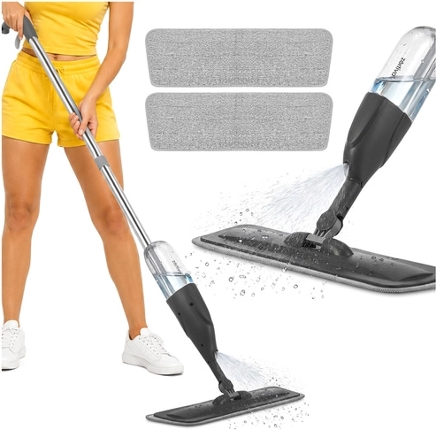 Mop cu pulverizator Zortiva 300 ml cu 3× husă din microfibră - 1 bucată