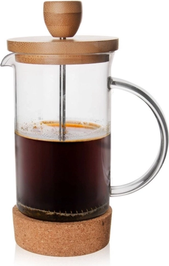 French press din sticlă pentru cafea și ceai 400 ml