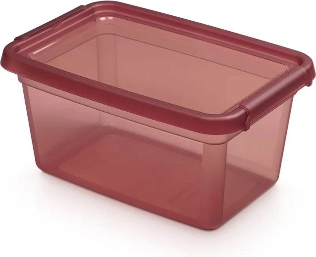 Basestore cutie de depozitare cu capac și cleme 4,5 l rhubarb