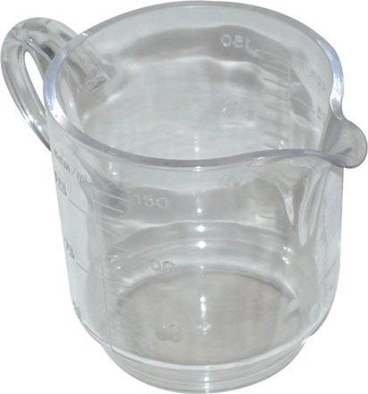 Cană gradată 0,15 l din plastic transparent