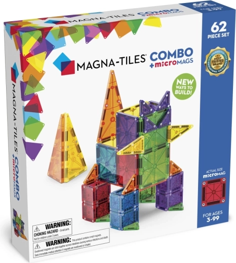 MAGNA-TILES set de construcție magnetic combo 62 de piese