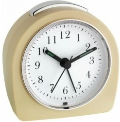 Ceas deșteptător retro analog cu iluminare TFA, bej