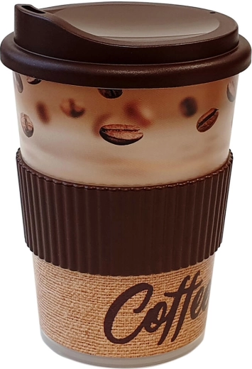 Pahar cu guriță 0,4 l cu manșetă PH Ekoline Coffee