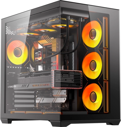 Carcasă PC DarkFlash C280 neagră cu 7 ventilatoare