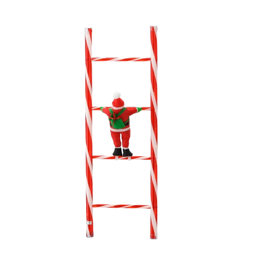 Design fermecător cu Moș Crăciun cățărându-se