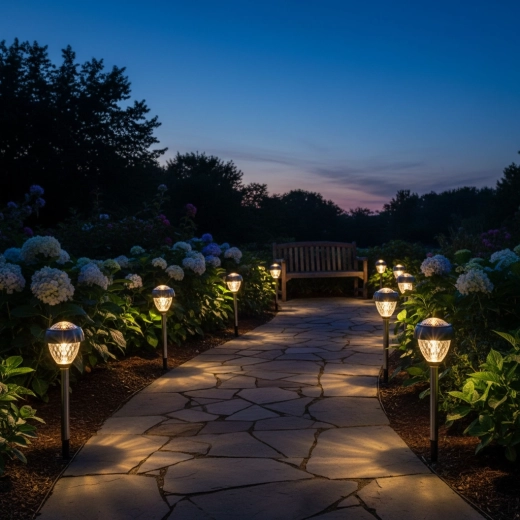 Iluminare caldă și discretă pentru alei și grădină