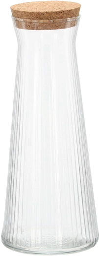 Carafă din sticlă Lyra cu striații verticale 1,15 l