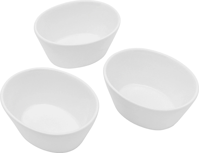 Set Regular de 3 boluri din porțelan pentru dipuri 10 cm