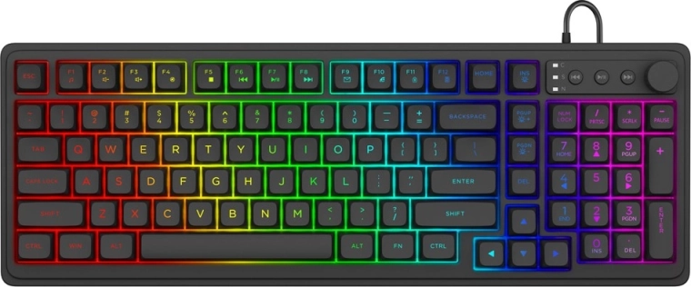 Tastatură de gaming cu membrană GALAXIS cu iluminare RGB