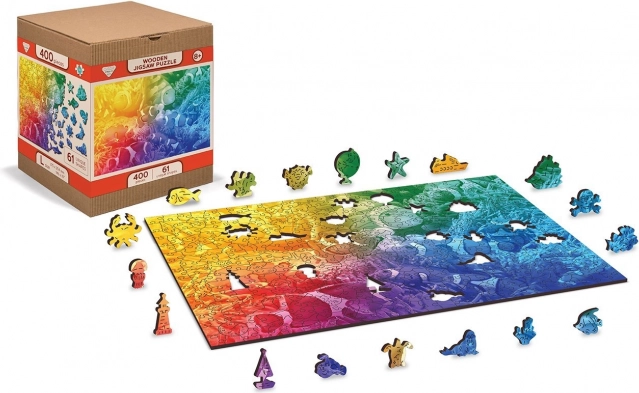 Puzzle din lemn Pești tropicali 2 în 1 – 100 de piese