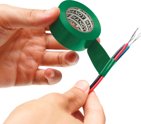 Bandă izolatoare verde din PVC, 10 m