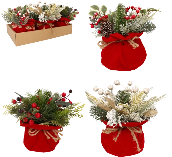 Aranjament decorativ de Crăciun 20 cm, mix de modele - 1 bucată