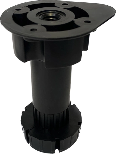 Picior de mobilier reglabil din plastic, diametru 57/47 mm, înălțime 96–165 mm