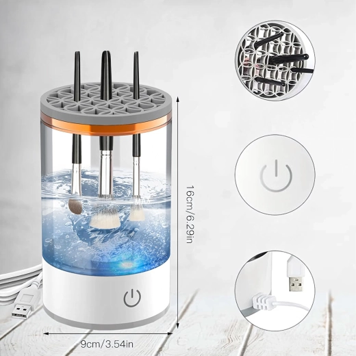 Mașină electrică de spălat pensule cosmetice 3‑în‑1