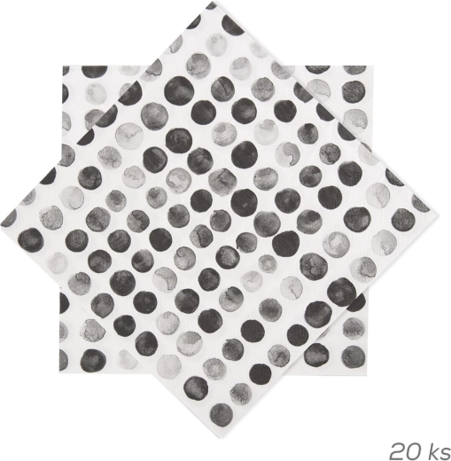 Șervețele de hârtie cu buline 33 × 33 cm, 20 buc