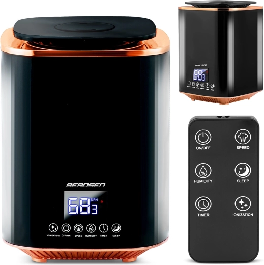 Berdsen umidificator de aer ultrasonic negru cu ionizare